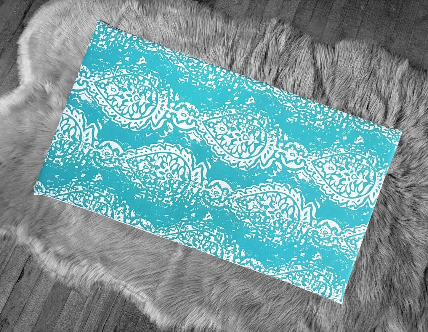 SALE IKEA Bankkamrat, Hemmahos, Stuva Bench Pad Cover Indian Tribal Print Turquoise Blue