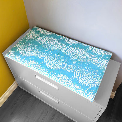 SALE IKEA Bankkamrat, Hemmahos, Stuva Bench Pad Cover Indian Tribal Print Turquoise Blue