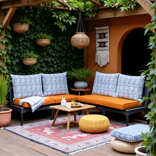 2 Pack Outdoor Pillow Covers | Blue Rain | Compatible with IKEA Duvholmen and Kuddarna Cushions