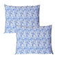2 Pack Outdoor Pillow Covers | Blue Rain | Compatible with IKEA Duvholmen and Kuddarna Cushions