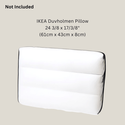 2 Pack Outdoor Pillow Covers | Blue Rain | Compatible with IKEA Duvholmen and Kuddarna Cushions