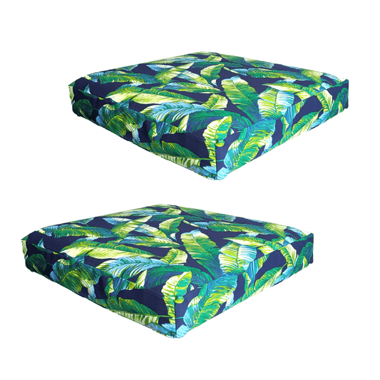2 Pack Outdoor Seat Covers | Banana Leaf | Compatible with IKEA Duvholmen Inner Cushion