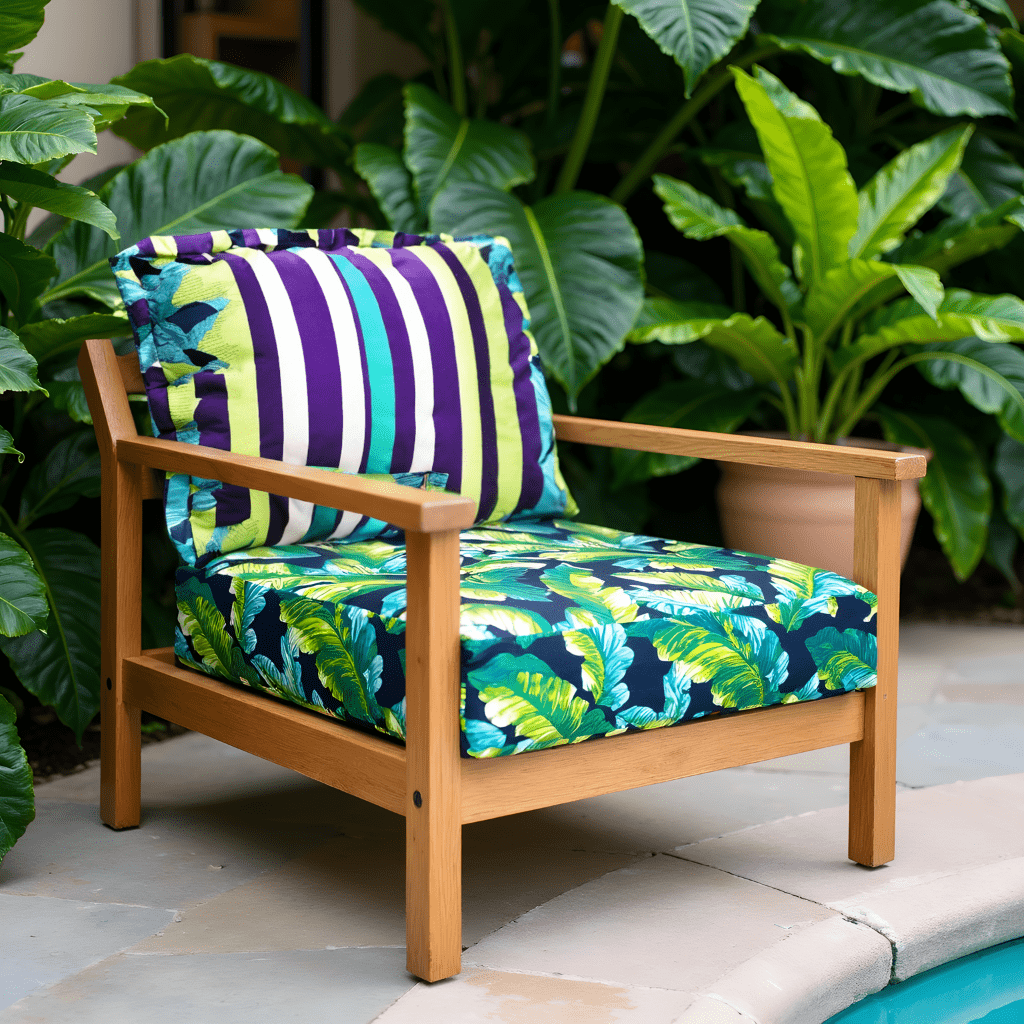 2 Pack Outdoor Seat Covers | Banana Leaf | Compatible with IKEA Duvholmen Inner Cushion
