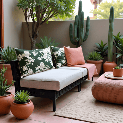 2 Pack Outdoor Seat Covers | Beige Stripe | Compatible with IKEA Duvholmen Inner Cushion