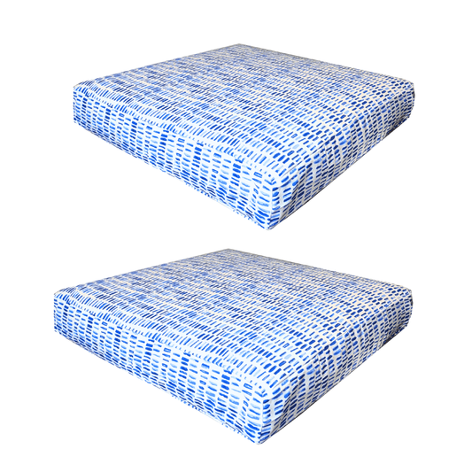 2 Pack Outdoor Seat Covers | Blue Rain | Compatible with IKEA Duvholmen Inner Cushion