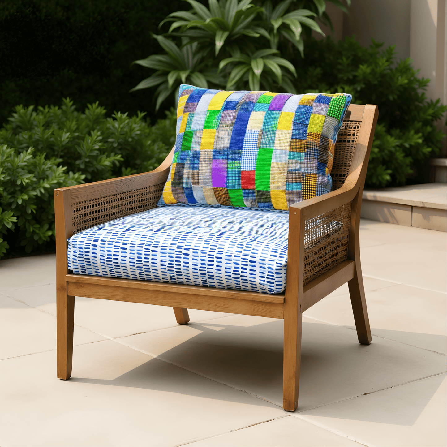 2 Pack Outdoor Seat Covers | Blue Rain | Compatible with IKEA Duvholmen Inner Cushion