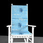 Blue Calligraphy, Library Rocking Chair Cushion