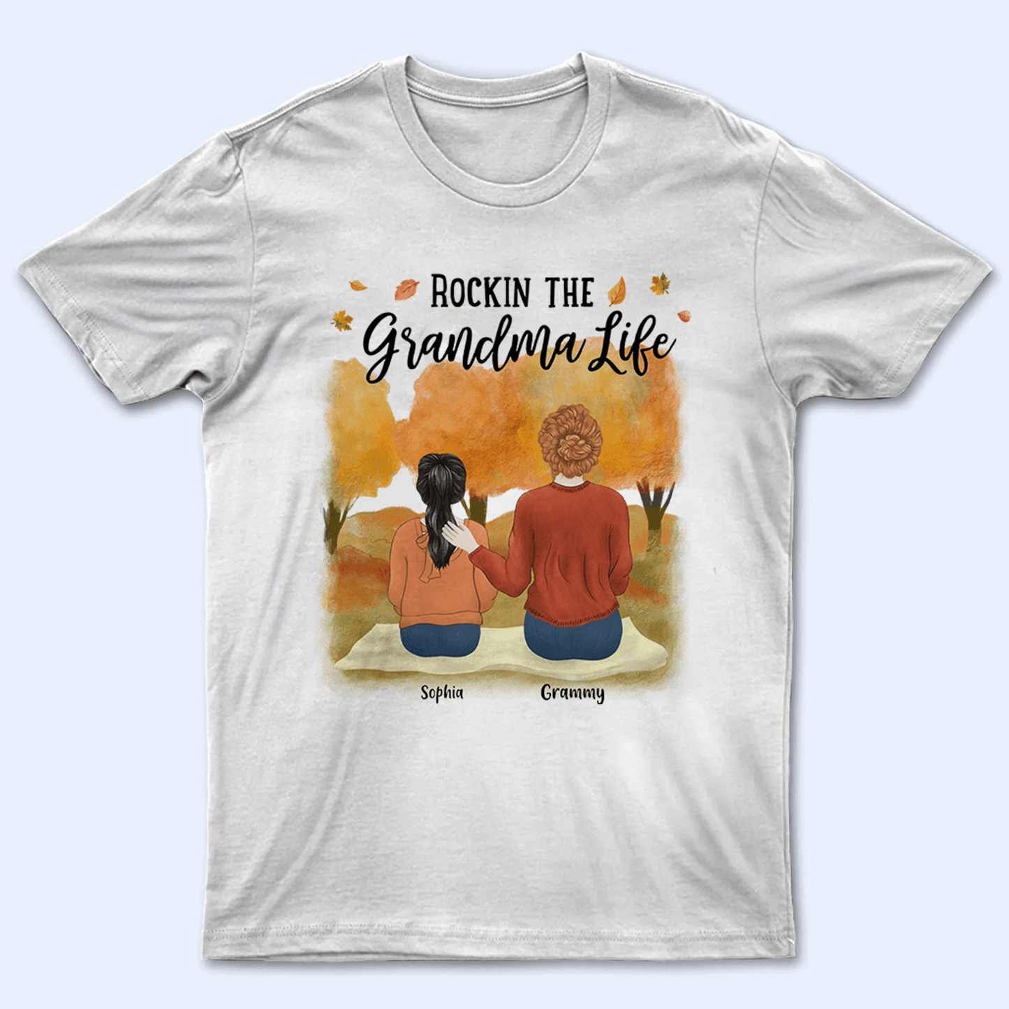 Rockin the Grandparent Life - Personalized Custom T Shirt - Birthday, Loving, Funny Gift for Grandparent, Grandma & Grandpa