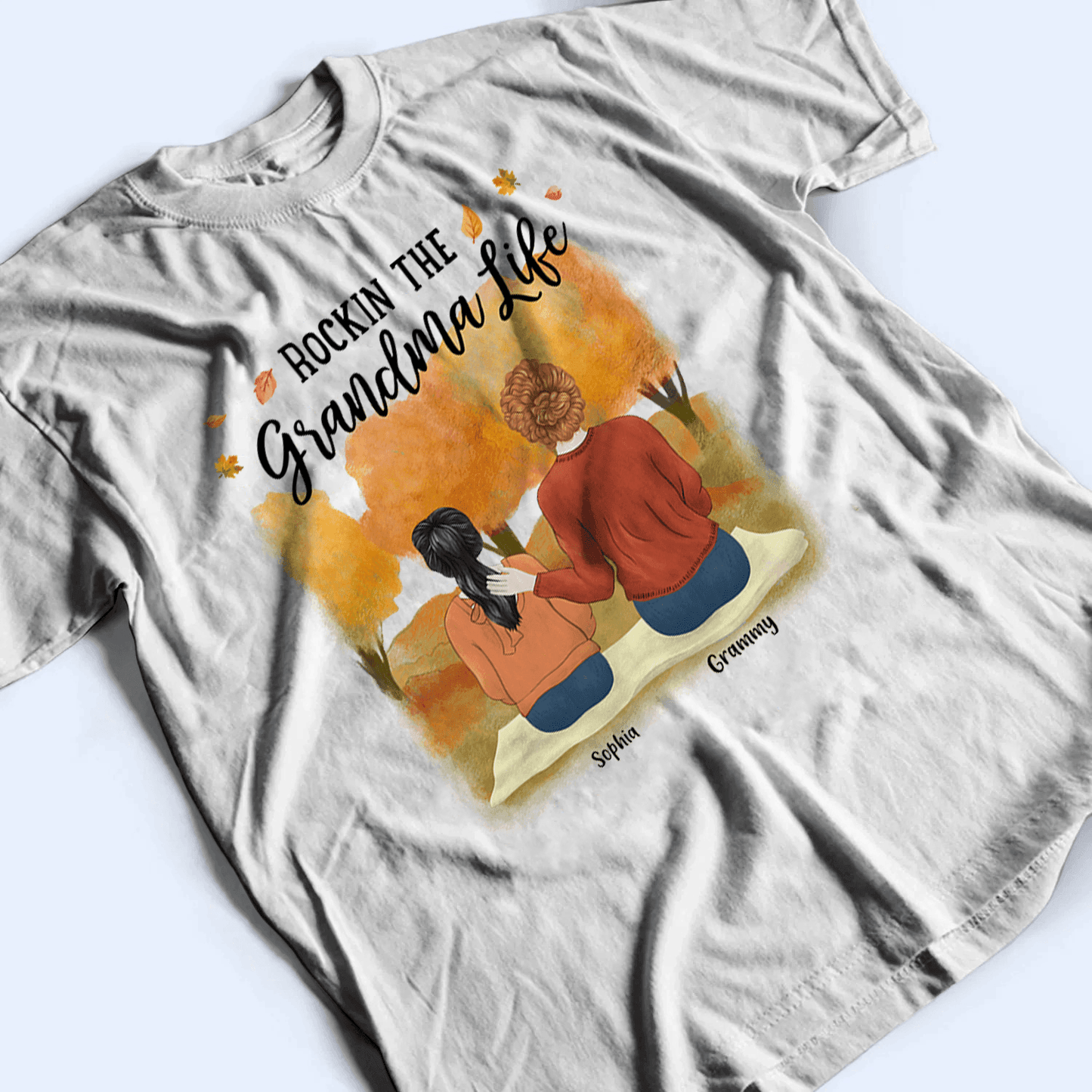 Rockin the Grandparent Life - Personalized Custom T Shirt - Birthday, Loving, Funny Gift for Grandparent, Grandma & Grandpa