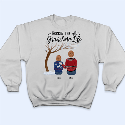 Rockin the Grandparent Life - Winter - Personalized Custom T Shirt - Birthday, Loving, Funny Gift for Grandparent, Grandma & Grandpa