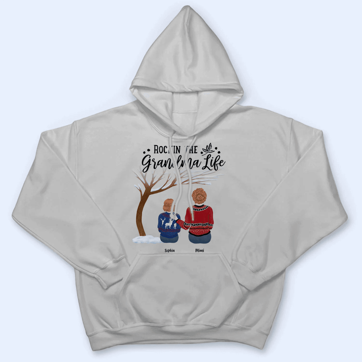 Rockin the Grandparent Life - Winter - Personalized Custom T Shirt - Birthday, Loving, Funny Gift for Grandparent, Grandma & Grandpa