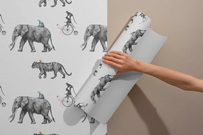 Tropical Animals Sketch Wallpaper | Kitchen + Metal