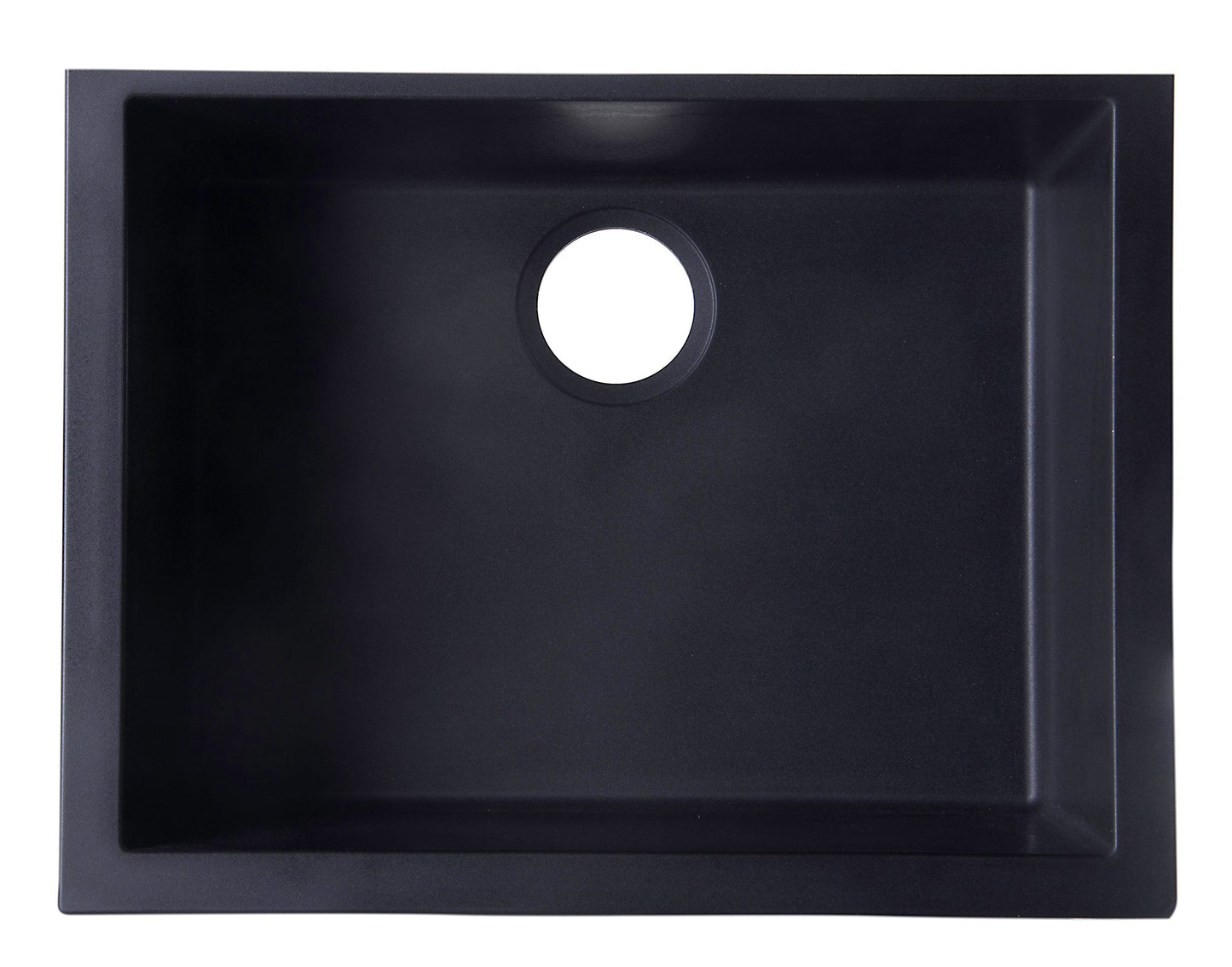 ALFI brand AB2420UM 24" Undermount Single Bowl Granite Composite Kitchen Sink