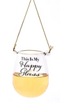 Stemless Liquid Wine Glass Ornament - This Is My Happy Glass
