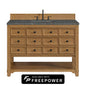 Malibu 48" Single Vanity, Amber Birch