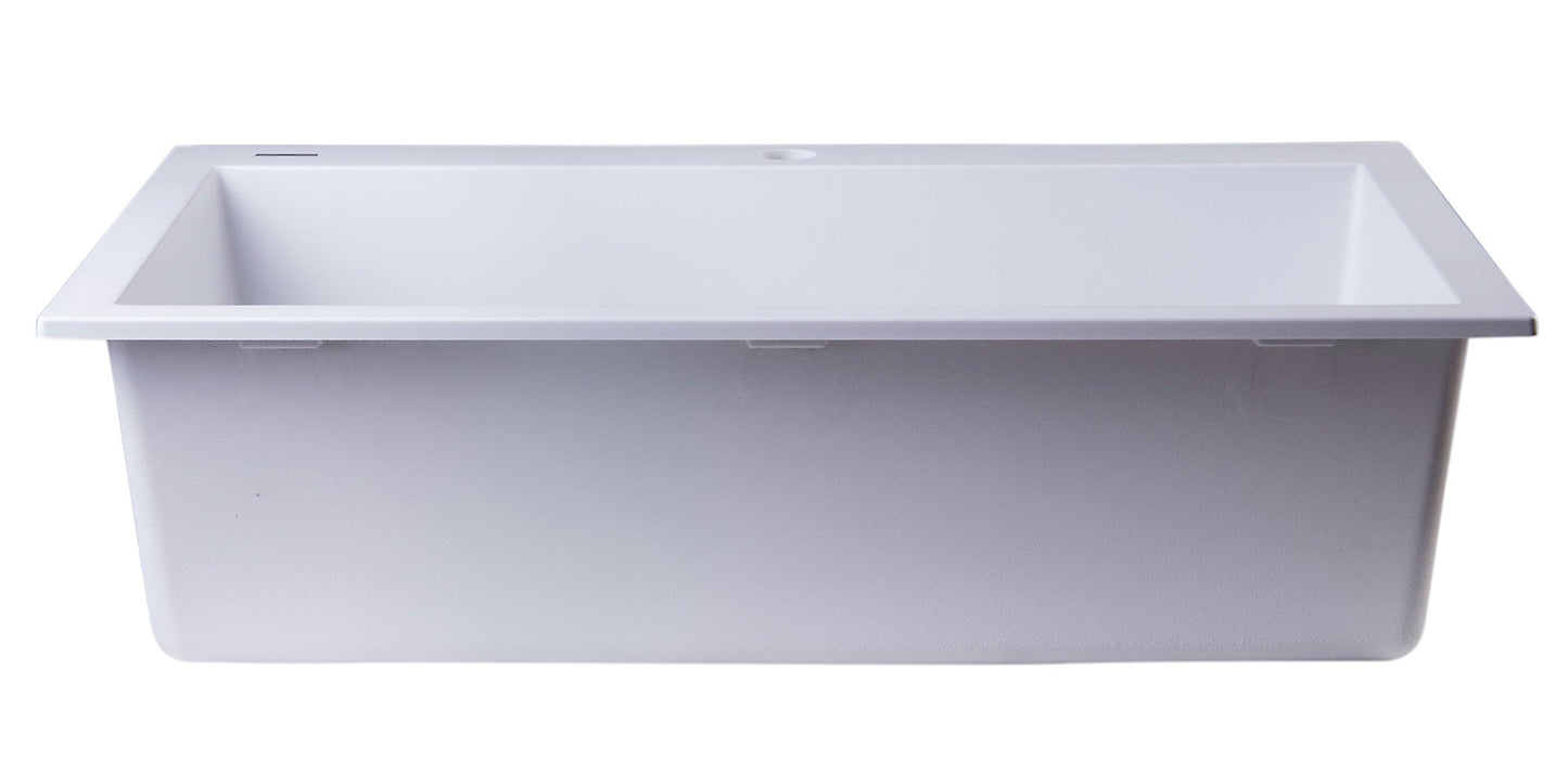 ALFI brand AB3020DI 30" Drop-In Single Bowl Granite Composite Kitchen Sink
