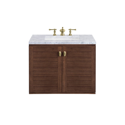 Amberly 30" Single Vanity Cabinet, Mid-Century Walnut