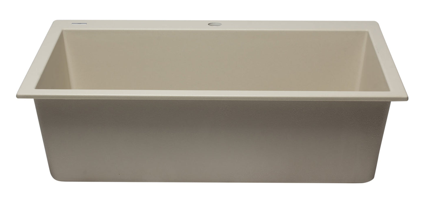 ALFI brand AB3322DI 33" Single Bowl Drop In Granite Composite Kitchen Sink
