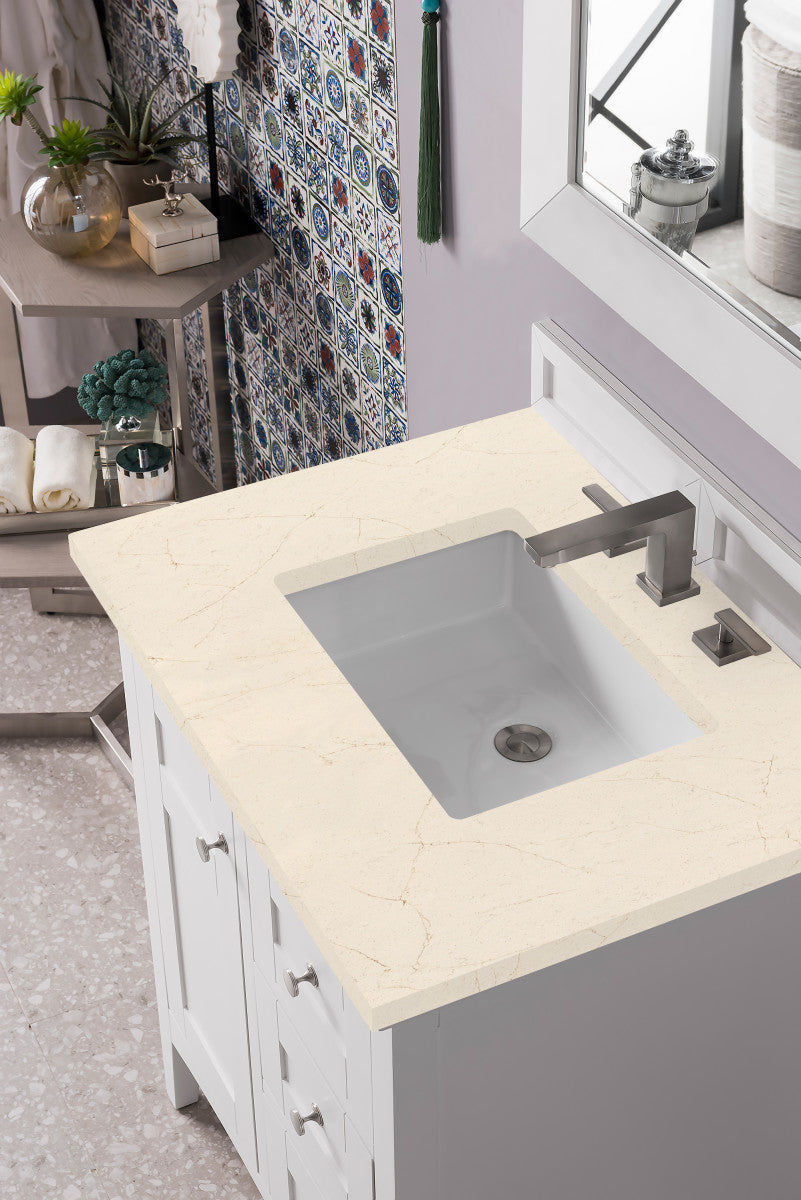 Palisades 30" Single Vanity Cabinet, Bright White