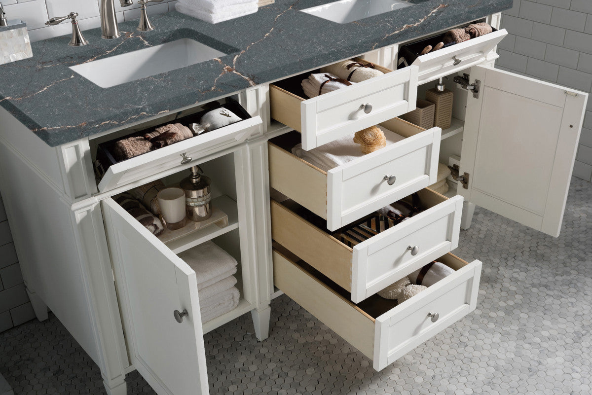 Brittany 60" Double Vanity in Bright White
