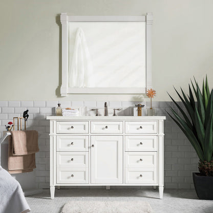 Brittany 48" Single Vanity in Bright White