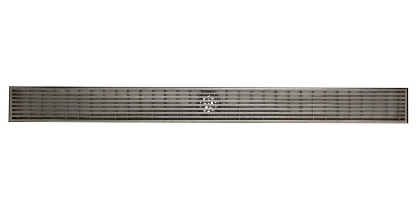 ALFI brand  ABLD32D 32" Modern Stainless Steel Linear Shower Drain with Groove Lines