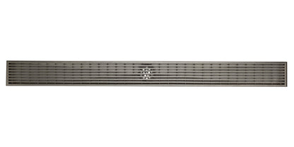 ALFI brand  ABLD32D 32" Modern Stainless Steel Linear Shower Drain with Groove Lines