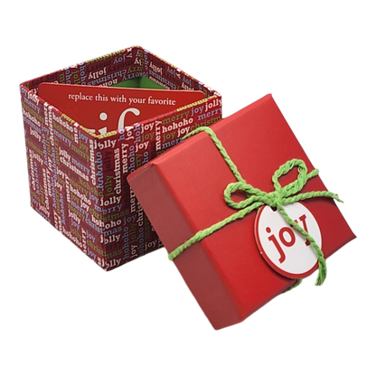 Gift Box Cube for Gift Cards - 3" x 3" -  Text Expressions