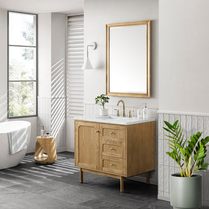 Laurent 36" Single Vanity Cabinet, Light Natural Oak