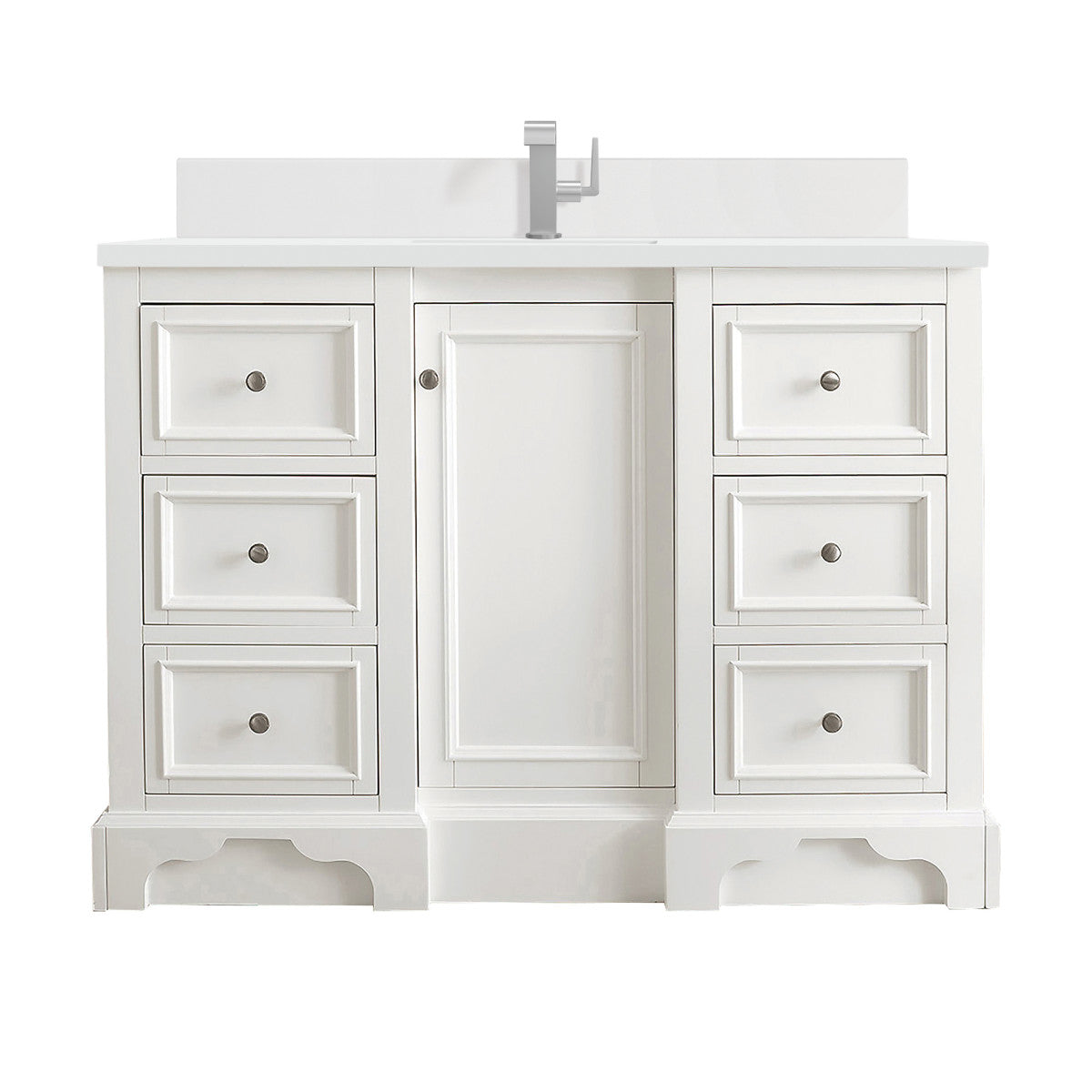 De Soto 48" Single Vanity Cabinet, Bright White
