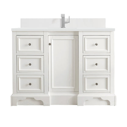 De Soto 48" Single Vanity Cabinet, Bright White