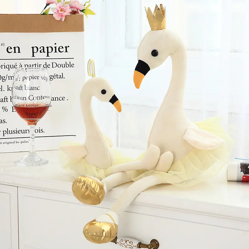 Cute Crown Ballerina Flamingo Swan Plush Toy