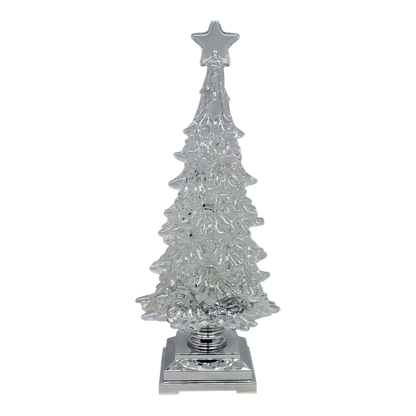 Twinkling Frost Lighted Waterglobe Tree - 12.5"