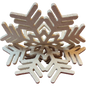 Sparkling Wood Snowflakes Large