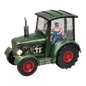 Lighted Water Globe Tractor with Santa Driving