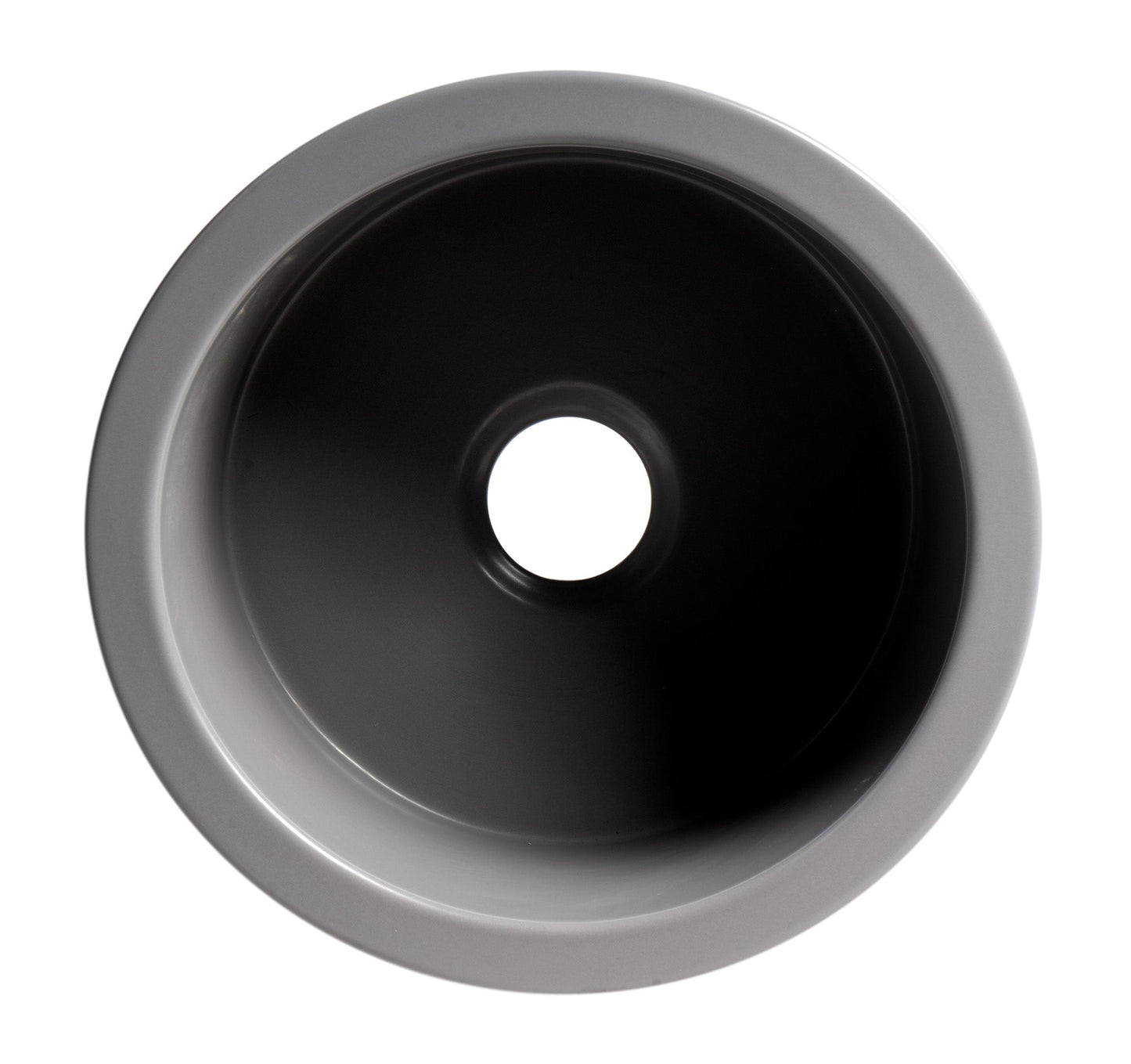 ALFI brand ABF1818R Round 18" x 18" Undermount / Drop In Fireclay Prep Sink