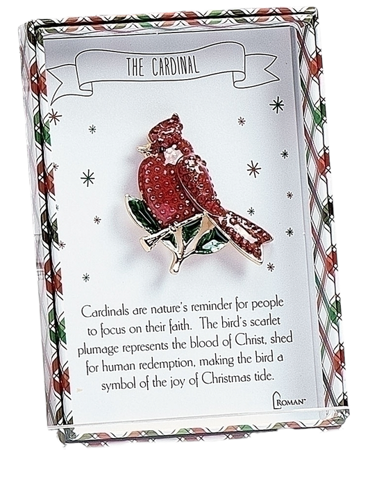 Christmas Cardinal Pin