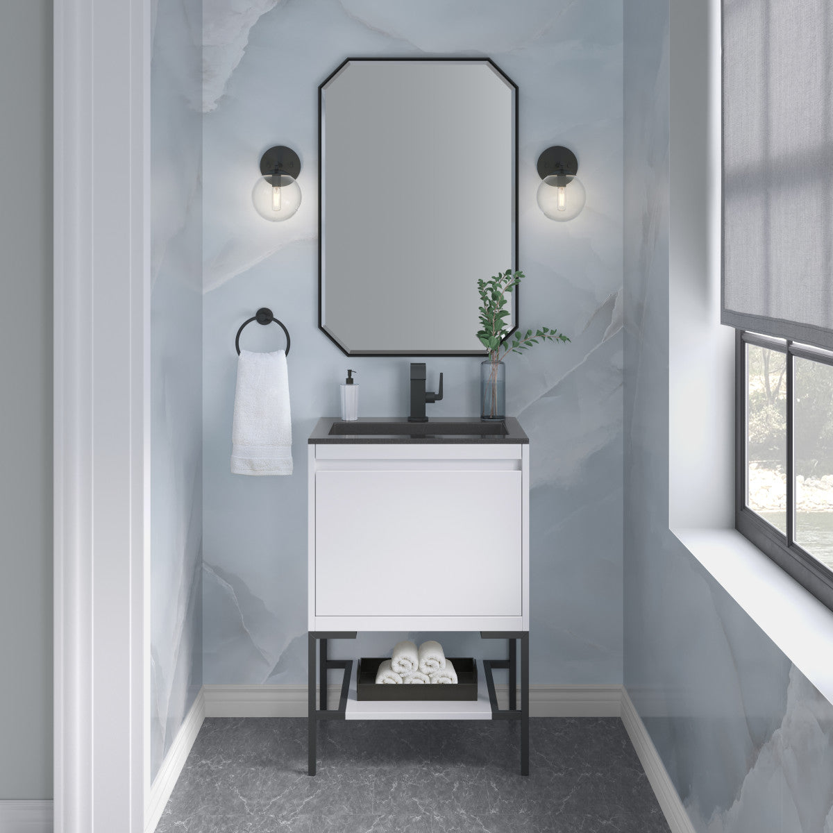 Mantova 23.6" Single Vanity Cabinet