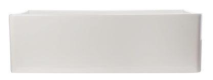ALFI brand AB533 AB533-W 33" White Smooth Apron Single Bowl Fireclay Farm Sink