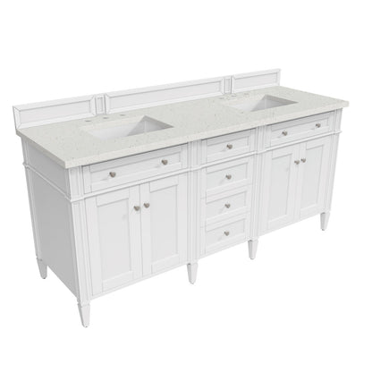 Brittany 72" Double Vanity in Bright White