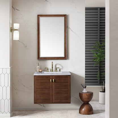 Amberly 30" Single Vanity Cabinet, Mid-Century Walnut