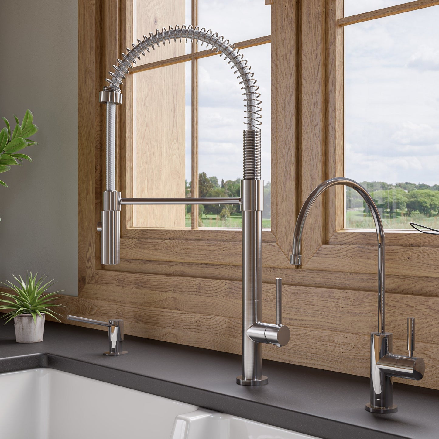 ALFI brand ABKF3732 Commercial Spring Kitchen Faucet