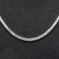 4.3CT Certified Round Lab Grown Diamond 18" Tennis Necklace Solid 14K White Gold