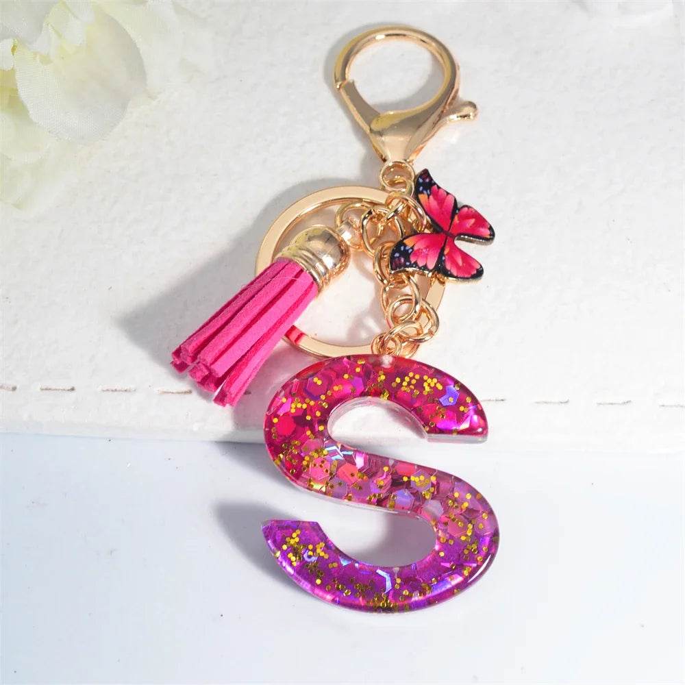 Personalized Butterfly Tassel Keychain 💖