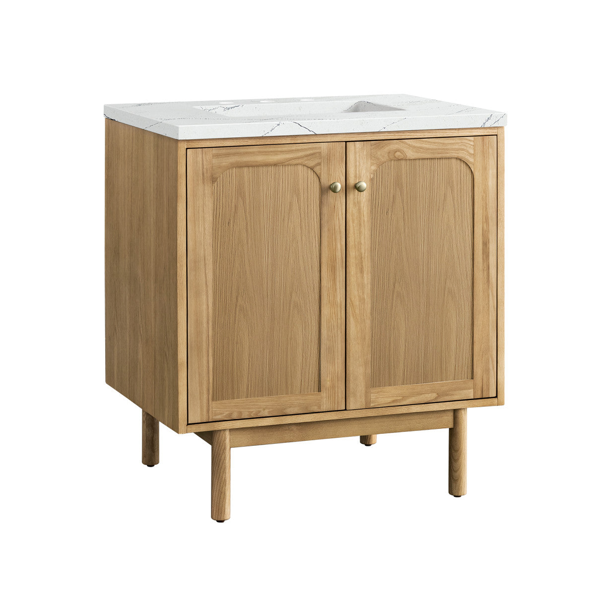 Laurent 30" Single Vanity Cabinet, Light Natural Oak