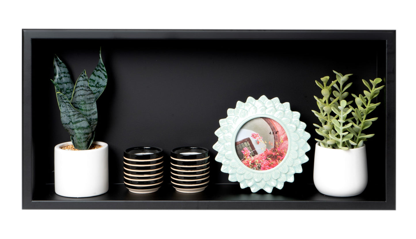 ALFI brand ABNC2412 24 x 12  Horizontal Single Shelf Bath Shower Niche