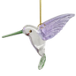Egyptian Glass Hummingbird Ornament - Purple Wings / Green Tail / Green Beak