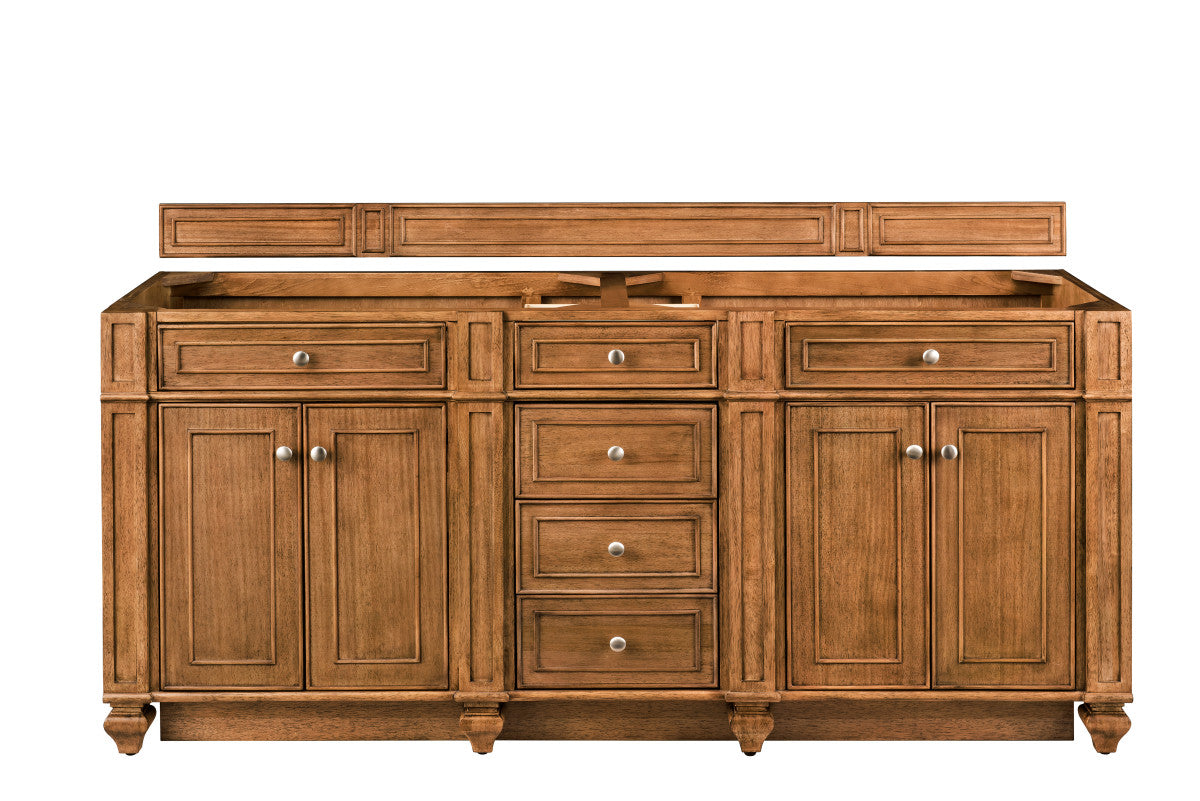 Bristol 72" Double Vanity Cabinet, Bright White