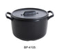 Yanco BP-4105 Black Pearl 5.5" BOWL WITH HANDLE AND LID 28 OZ | Kitchen + Metal