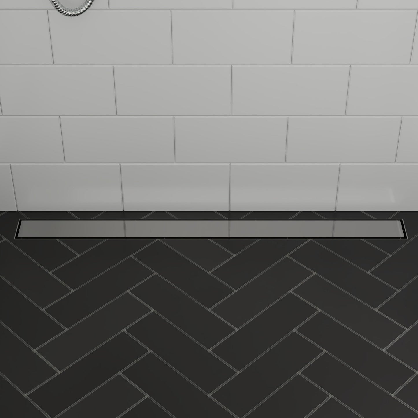 ALFI brand  ABLD36B-PSS 36" Modern Polished Stainless Steel Linear Shower Drain with Solid Cover